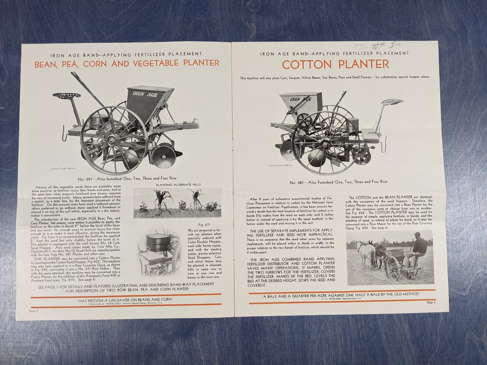 AB Farquhar Iron Age Band-Way Catalog Brochure Early 1900s Farm Planters York PA
