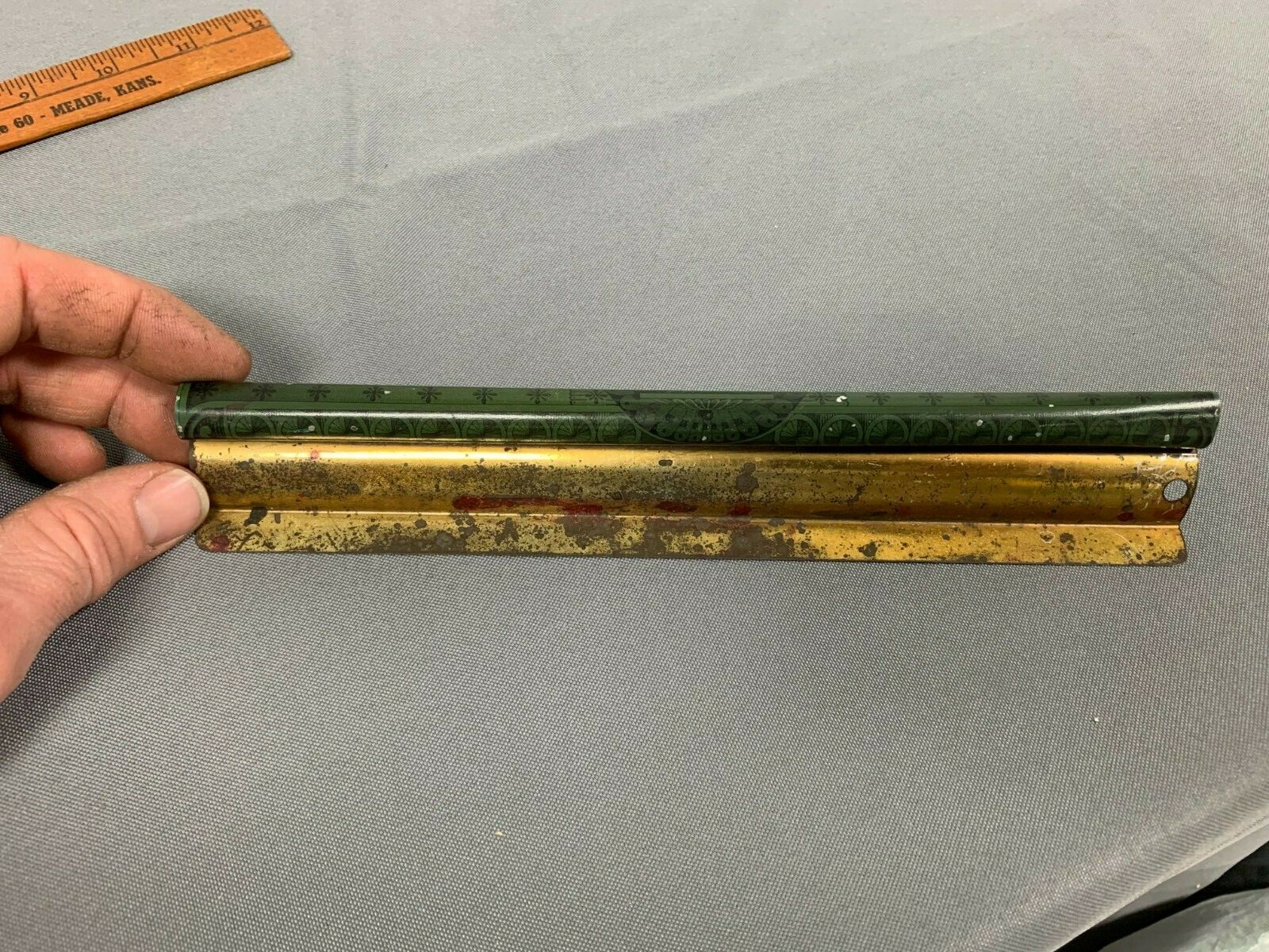 1892 KINGMAN & CO Farm Plow Wagon Binder Twine Bicycle METAL RULER Kansas City