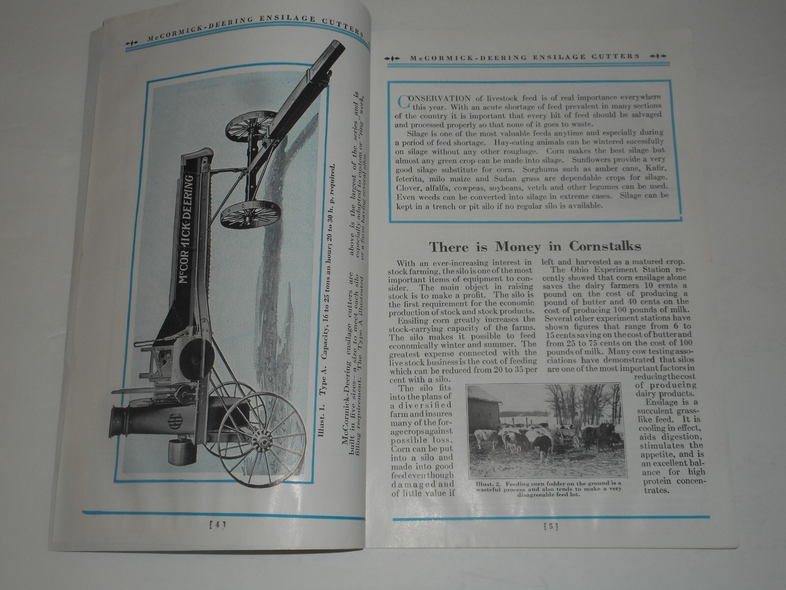IH MCCORMICK DEERING Ensilage Cutters 1934 Salesman Brochure Type A G F No. 12A