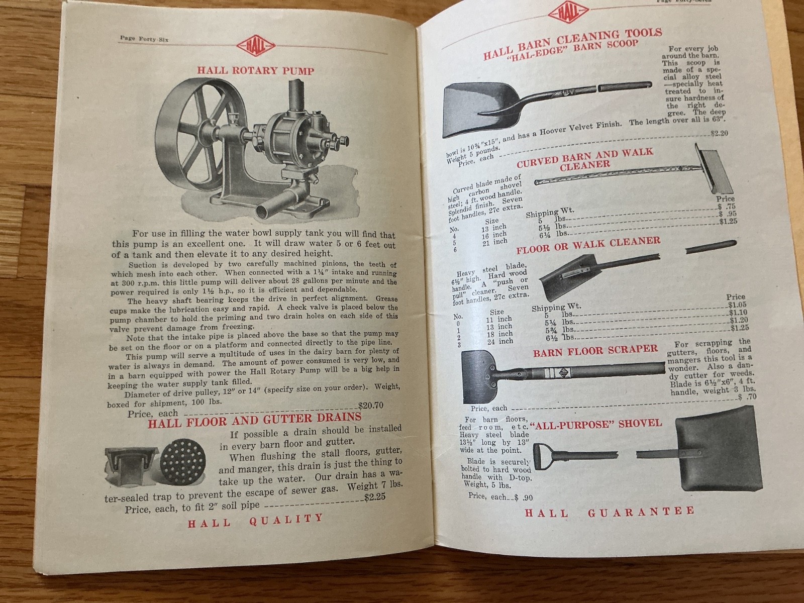 1936 catalog HALL MANUFACTURING COMPANY Cedar Rapids IOWA agricultural hardware