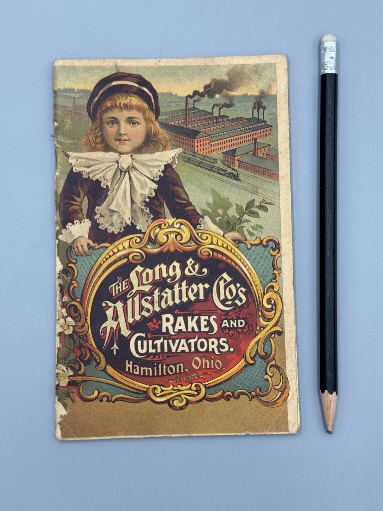c 1890 Long & Allstatter Rake Cultivator FARM ADVERTISING Catalog HAMILTON Ohio