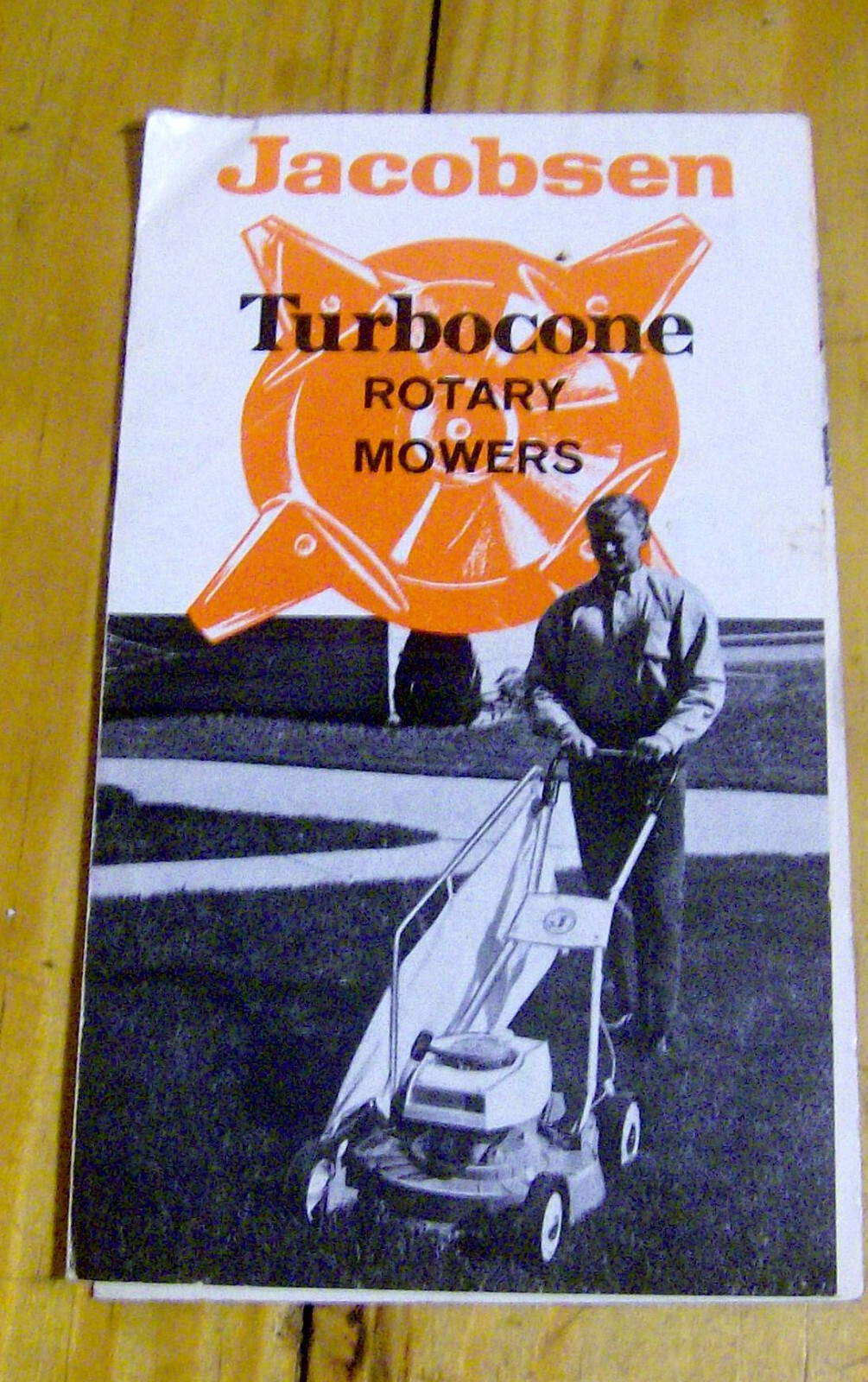 vintage 1950s LAWNMOWER advertising brochure JACOBSEN Turbocone Rotary Mowers