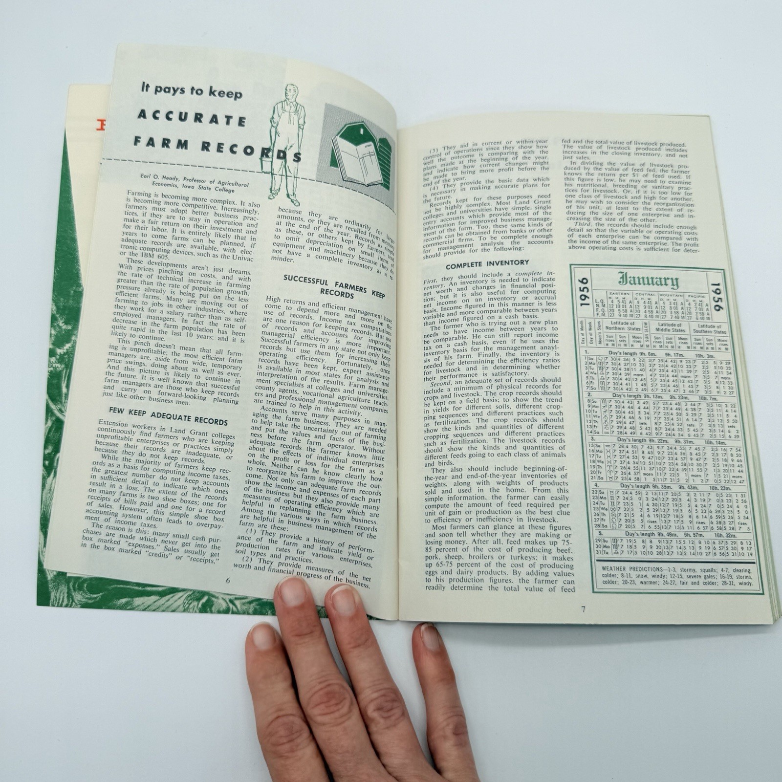 Vtg 1956 Farm Book & Almanac – Cities Service – 50s Tractor Gas Oil Agriculture