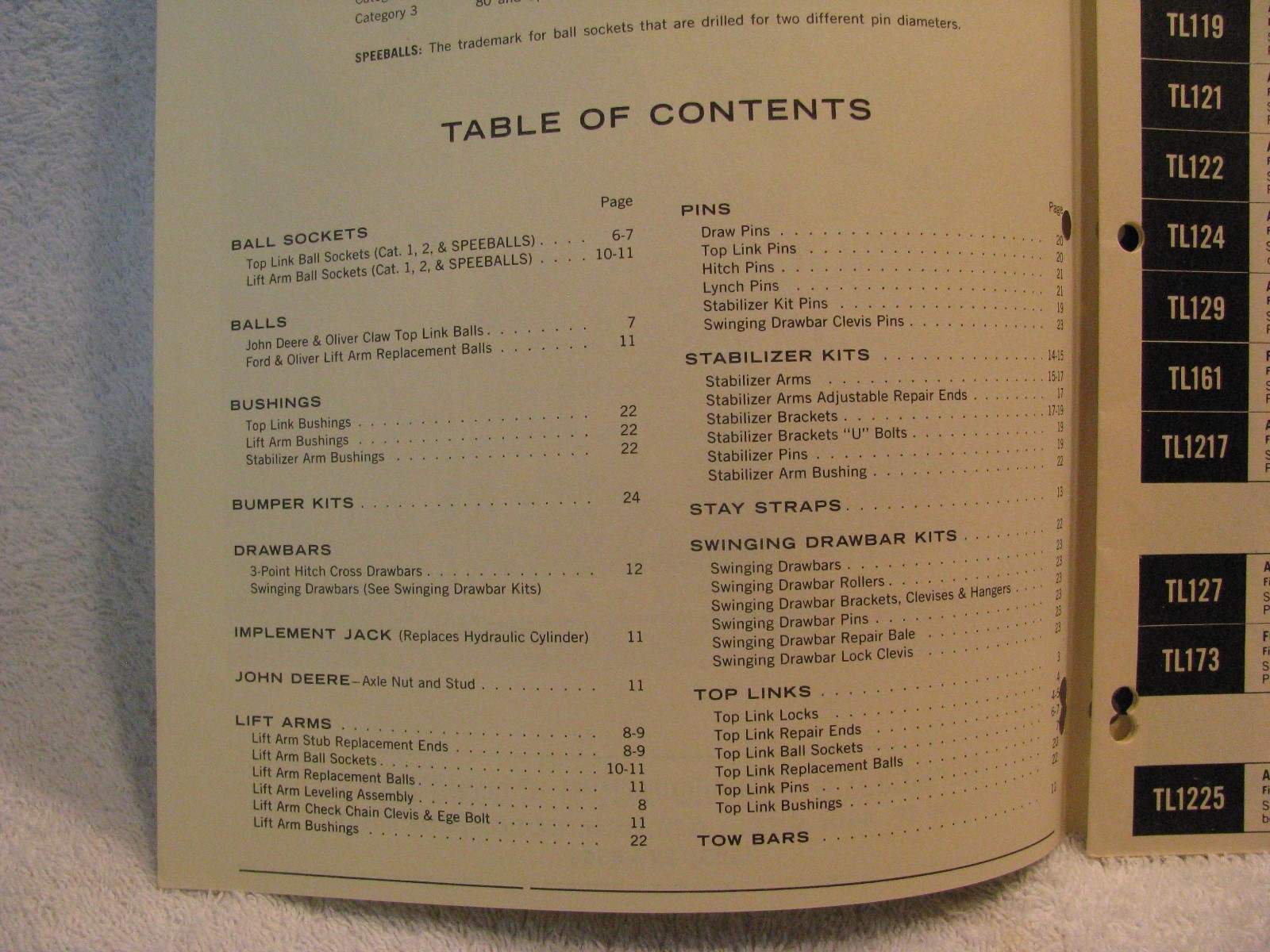 1970s SpeeCo Tractor Necessities and 3 Point Linkage Equipment Catalogue 24 Page