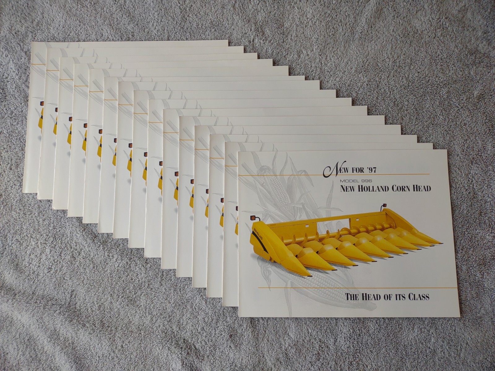 New Holland 996 Corn Head Sales Brochures. Lot Of 15.