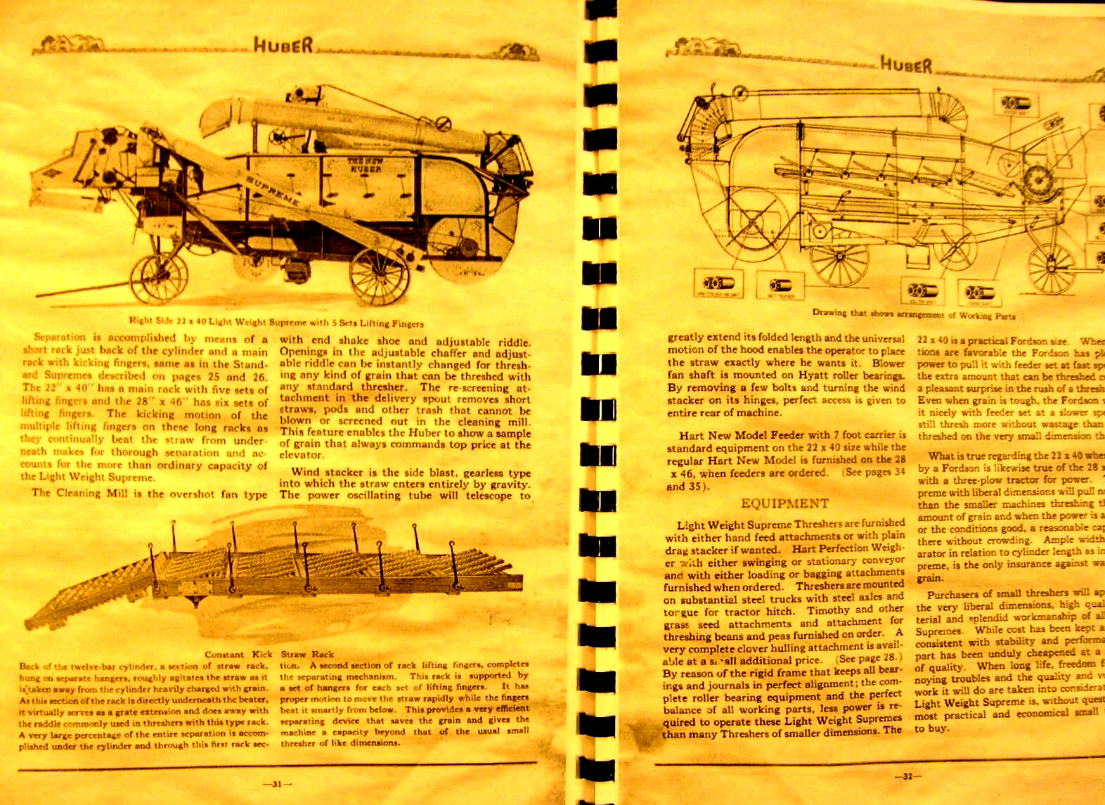 The Huber 1917 Tractors & Threshing machinery Sales Manual 40 illustrated Pages