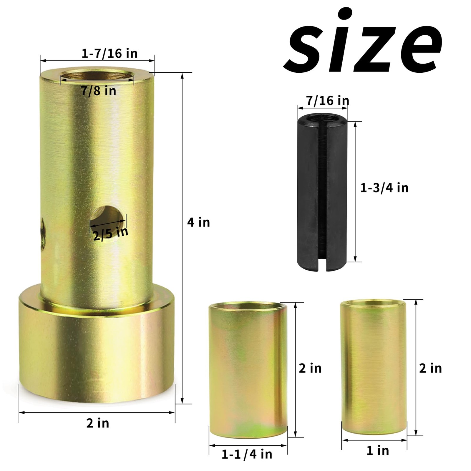 TK95029 Quick Hitch Adapter Bushing Set with Top Link Bushings Fit for Cat 1 …