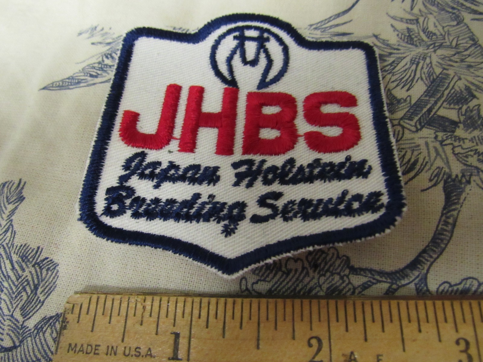 Vtg. « JHBS » Japan Holstein Breeding Service Employee Embroidered Patch
