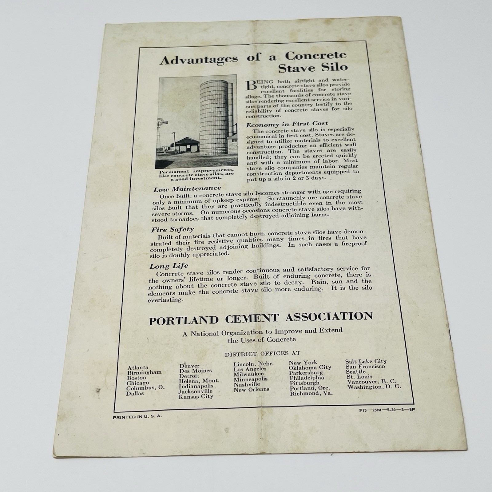 1929 Portland Cement Increasing Farm Profits With Concrete Silos Booklet Vintage