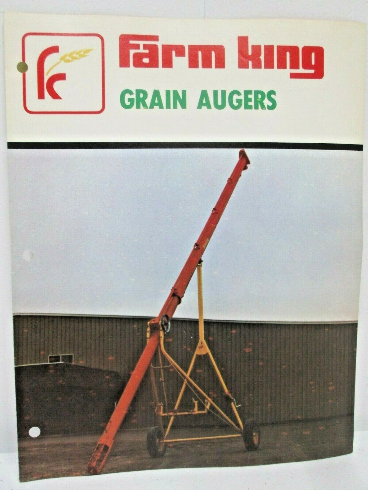 Farm King Grain Augers Auger Accessories Specifications Brochure Agriculture