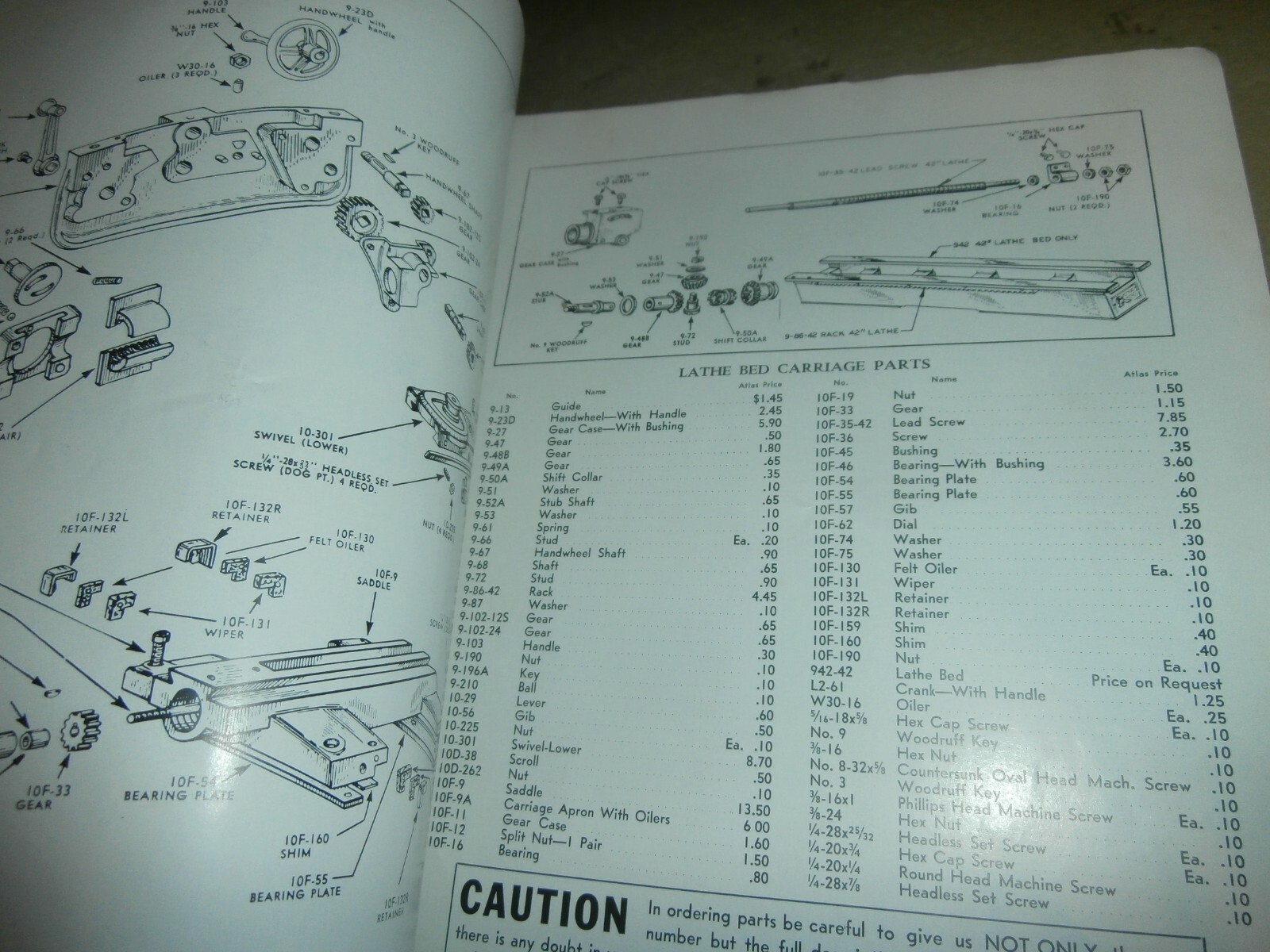 1950 Yard Man Reel Mower Grinder Instruction Manual Parts List