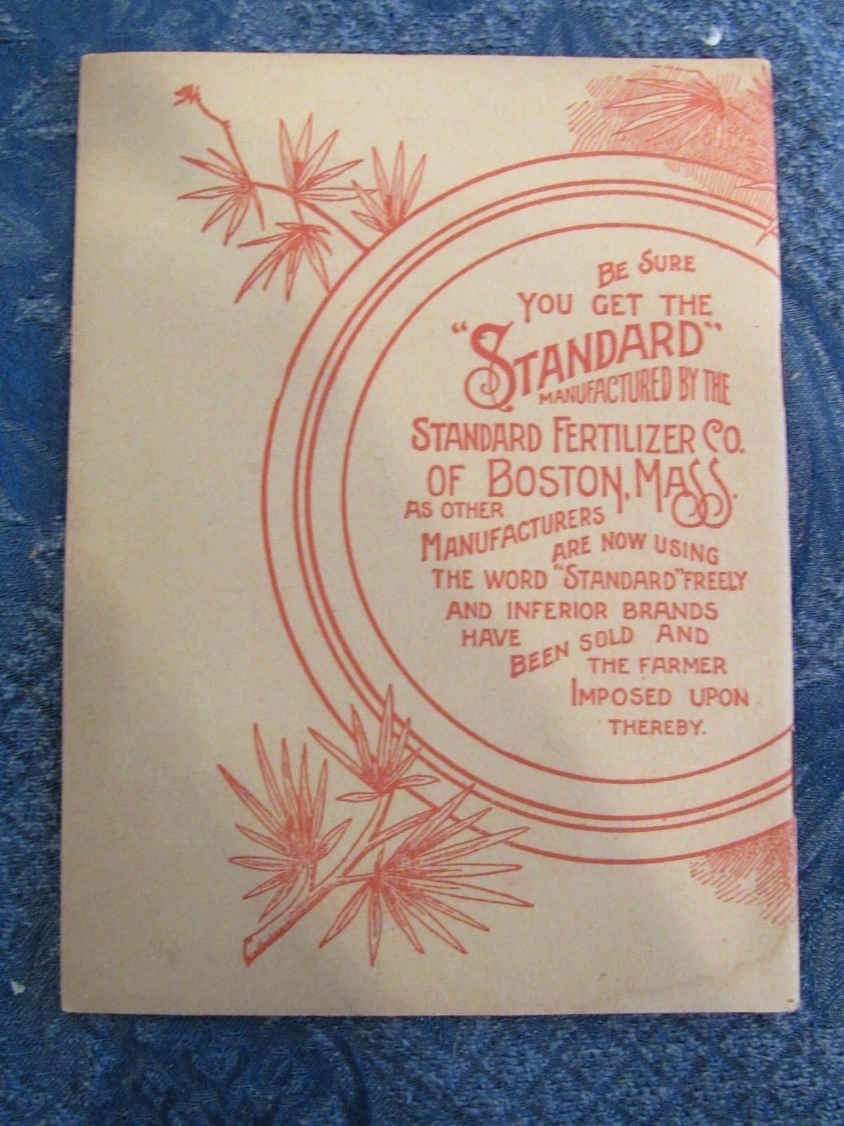 1897 Advertising Booklet Standard Fertilizer Co Boston & Mid Century Planting