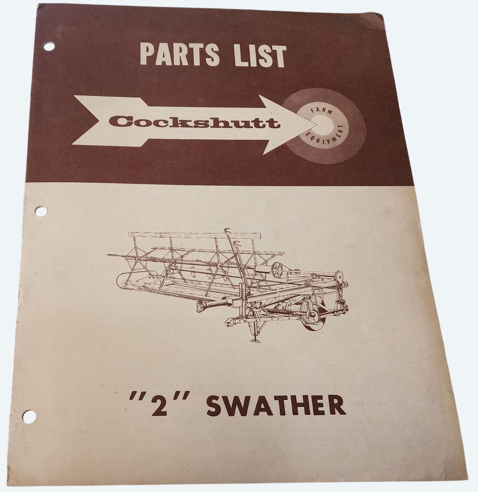 Vintage 1960 Cockshutt « 2 » Swather Parts List ManualC-797R-3-60-H