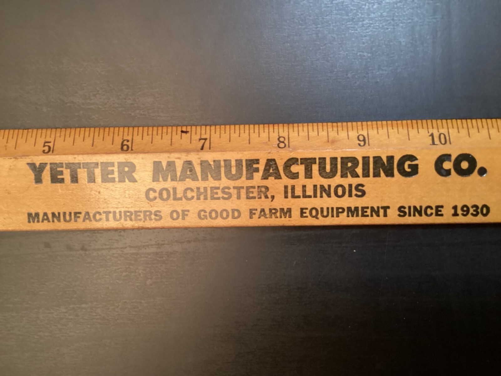 VTG 15&Prime; WOOD RULER YETTER MFG CO COLCHESTER IL FARM EQUIPMENT PRODUCT LINE