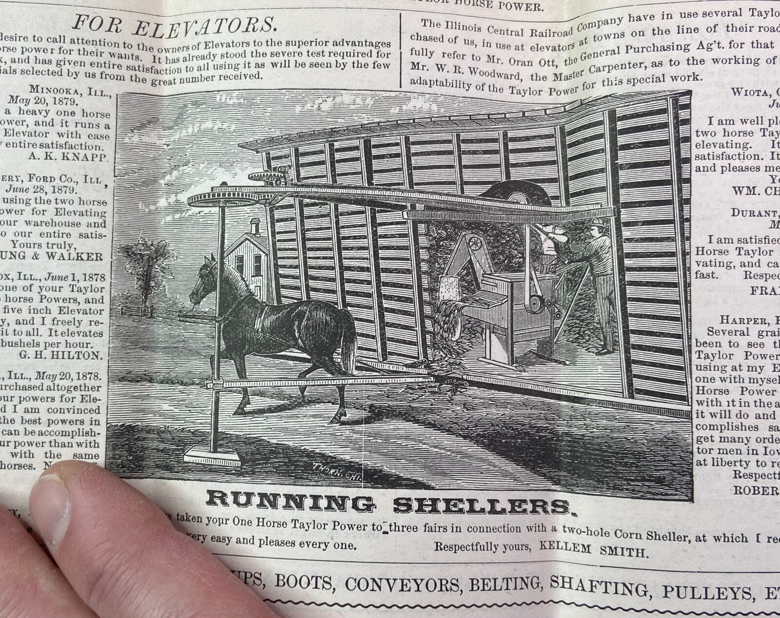 SUPER Advertising Catalog & Flyer – Taylor Horse Power Grinding Mill – 1881