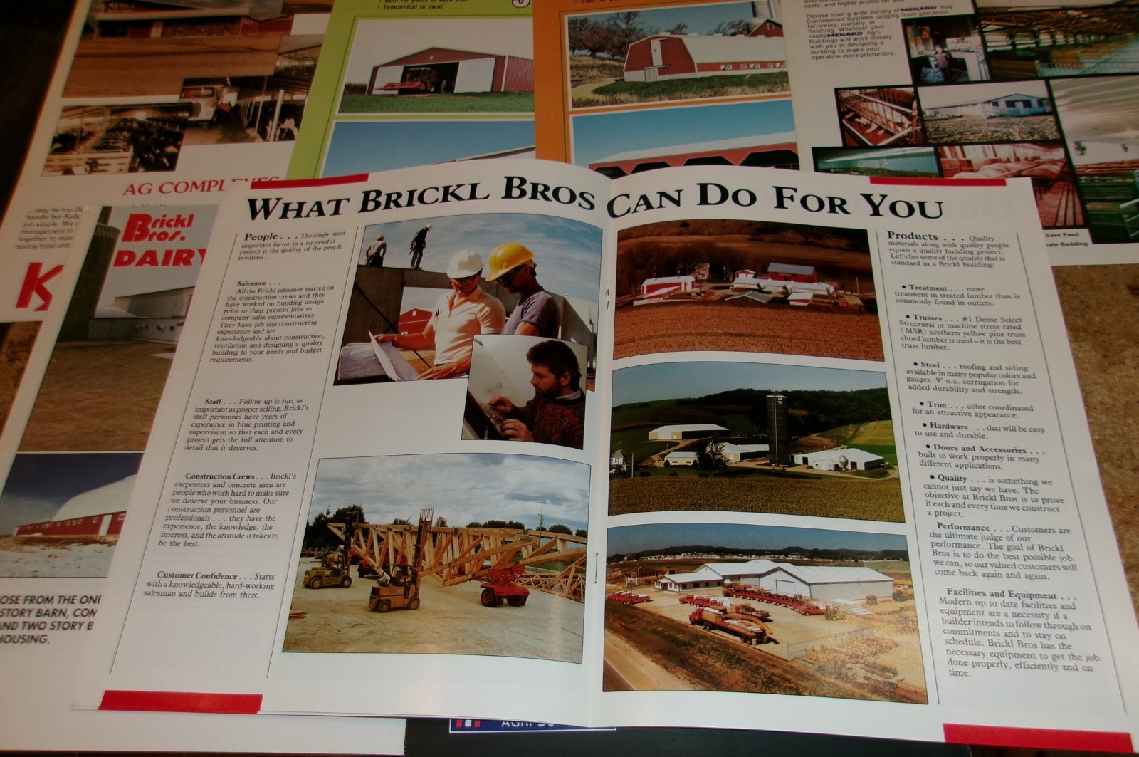 7-lot assorted company building brochures in good shape used