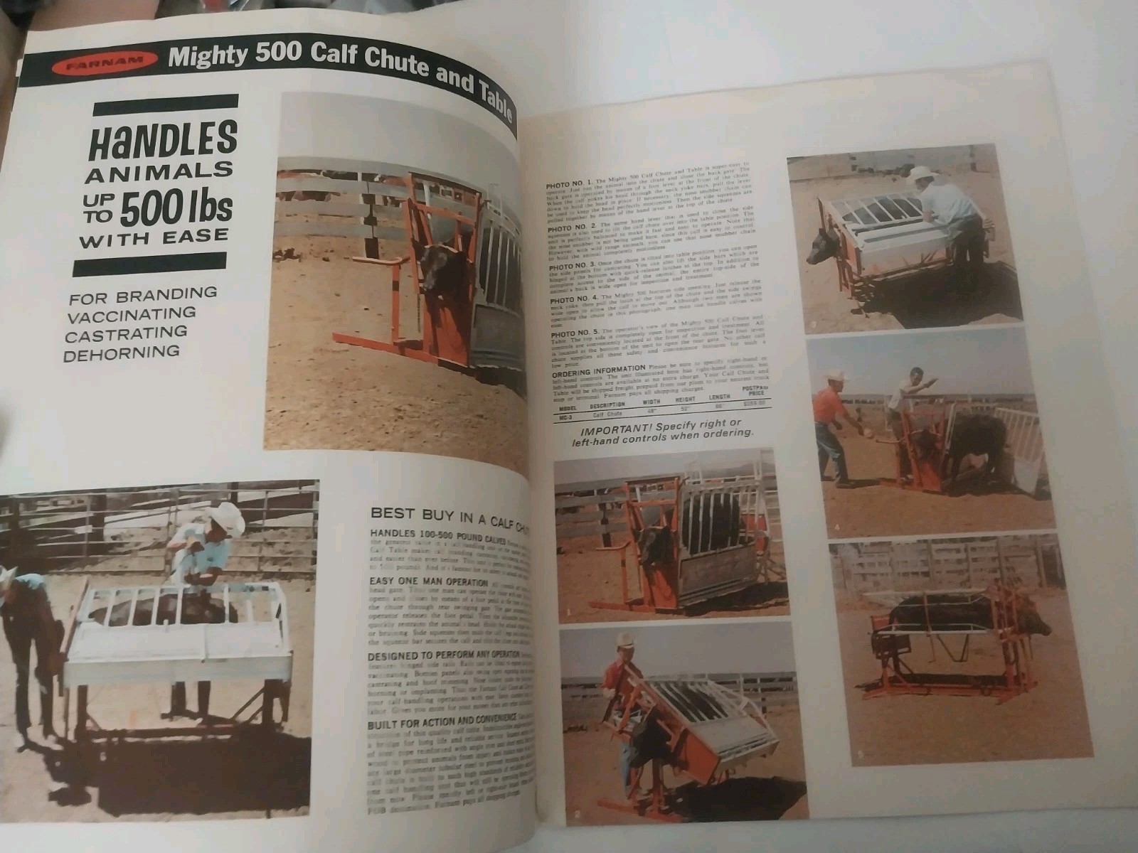 Farnam Cattle Handling Equipment catalog 73C (1970s?) chutes, gates, trailers