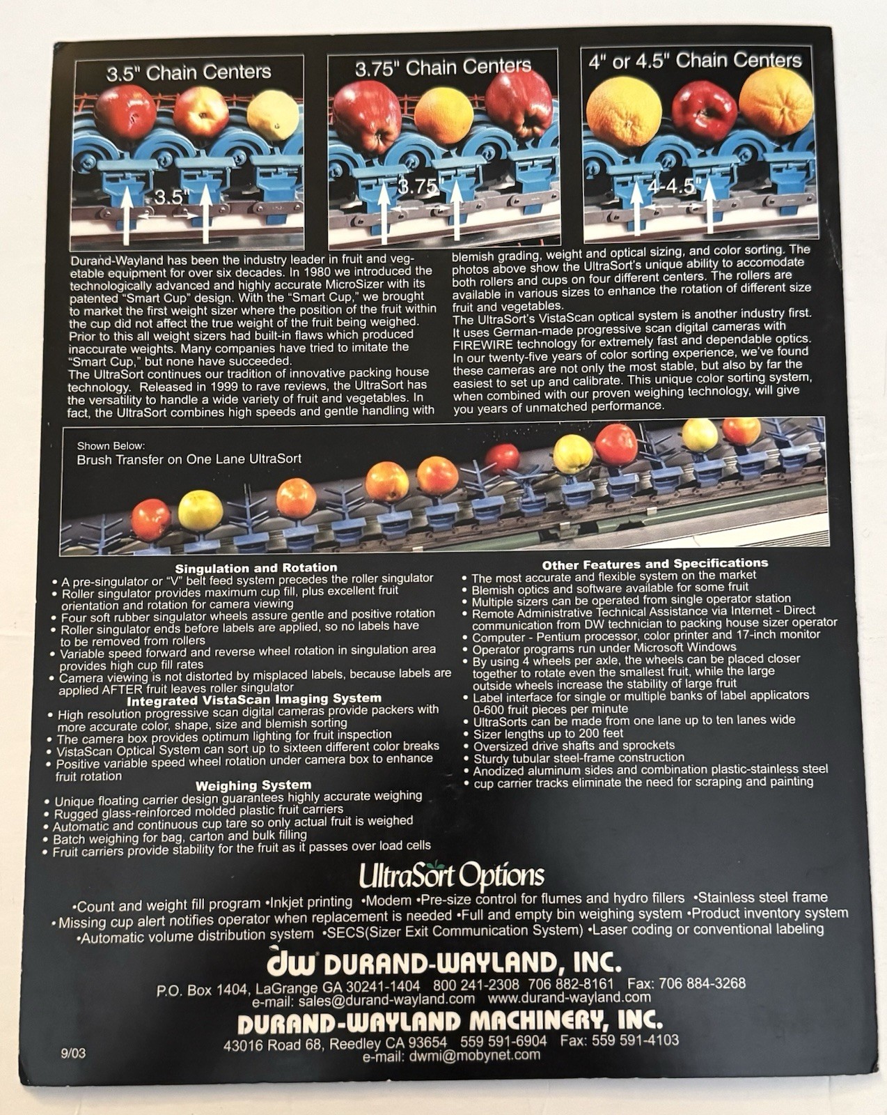 Durand-Wayland Machinery Inc Crate And Bin Handling Equipment Dealer 2 Brochures