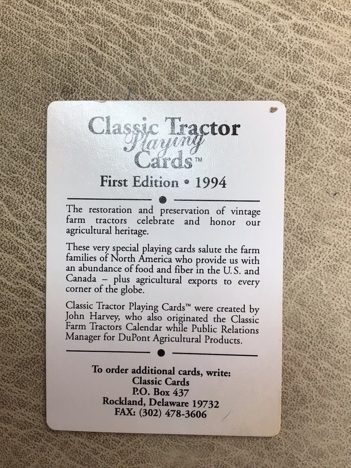 Classic Vintage Tractor 1994 1st Edition Two Decks Of Playing Cards