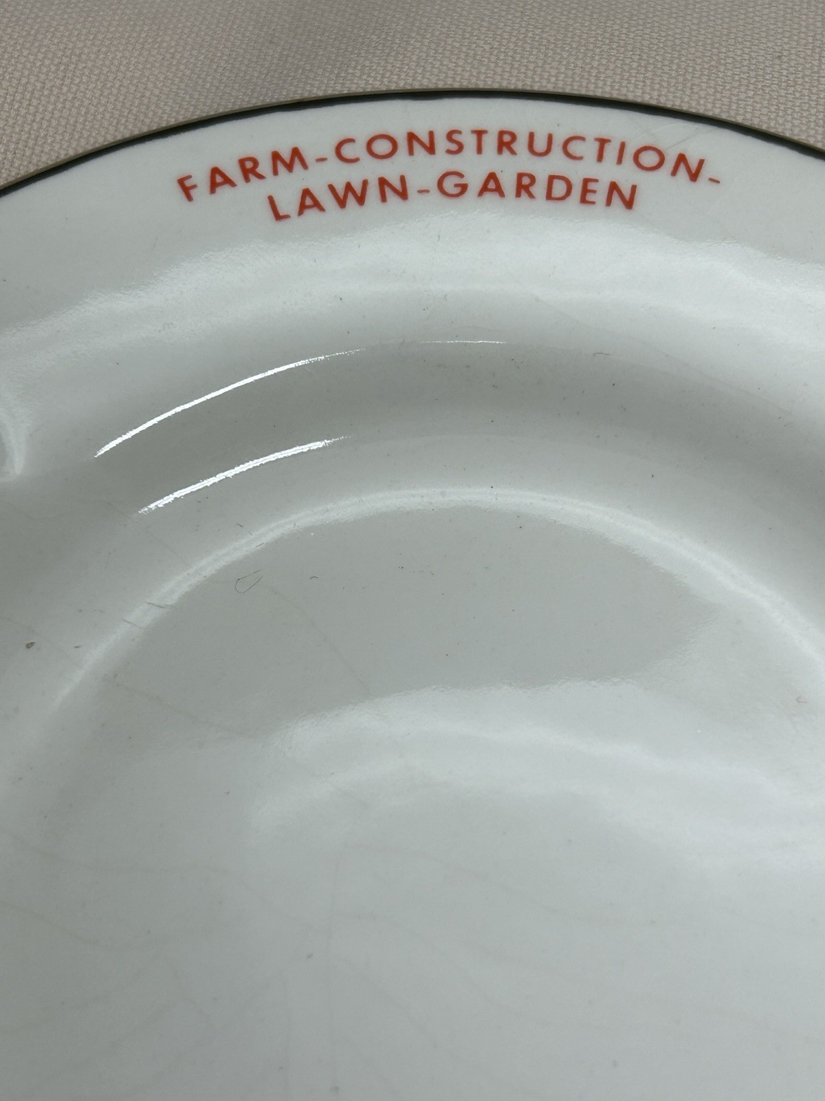 Vintage Neffs Farm Equipment Corp Collector Plate Ashtray Advertising Neffs, PA
