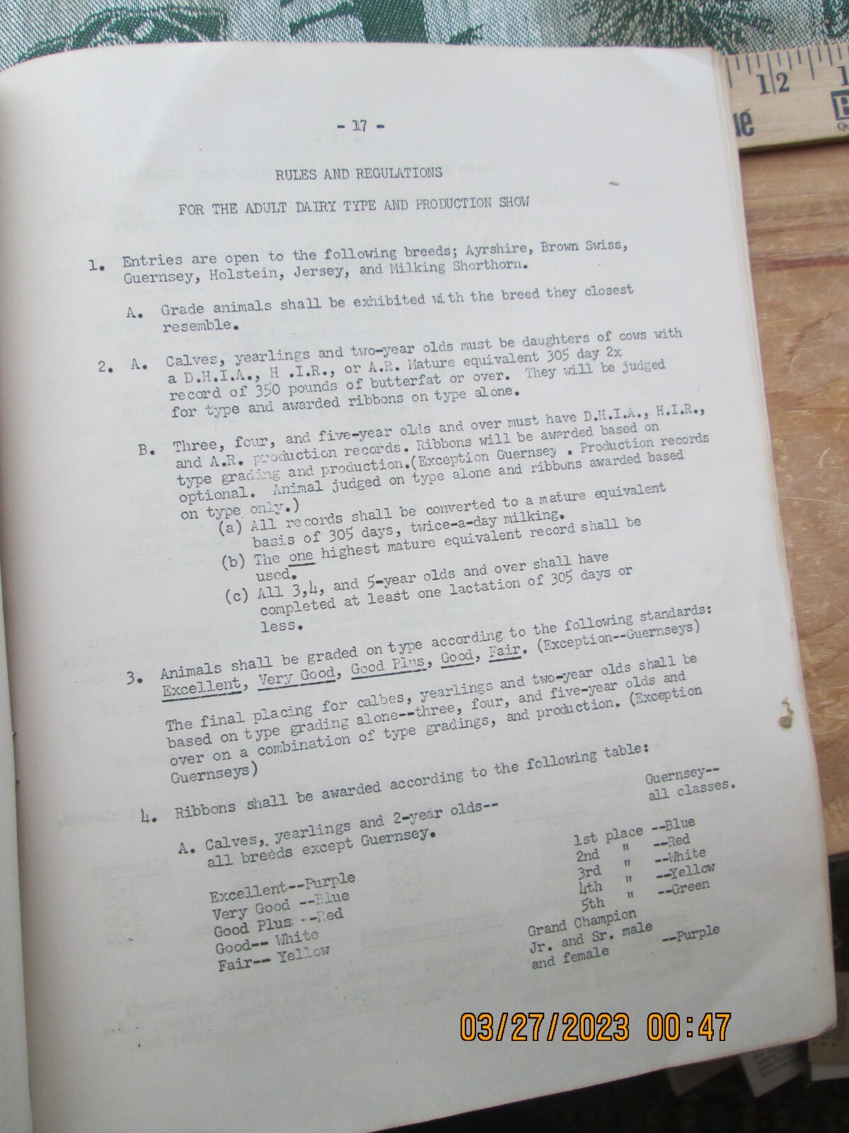 maine 4-h & adult state dairy show windsor fair 1952