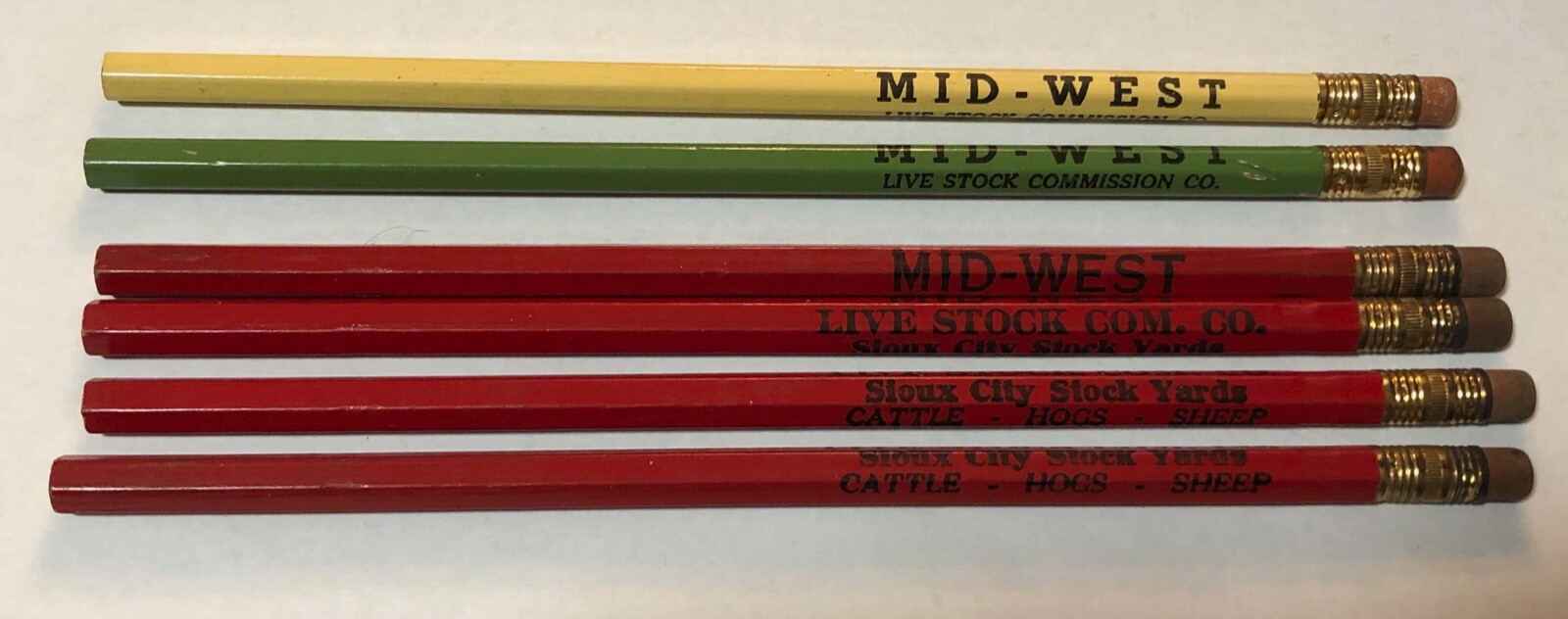 Sioux City Iowa Midwest Livestock Pencils Agriculture Cattle Hogs Stockyards