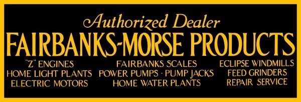 Fairbanks Morse Authorized Dealer, Engines +++ NEW Sign 16 x 48&Prime; USA STEEL