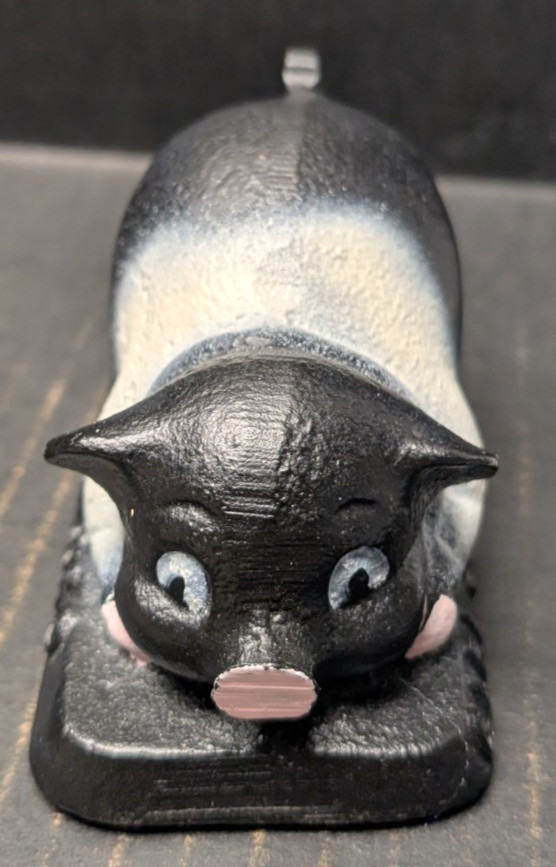 Cast Iron Pig Paperweight The Foundry Collection Mankato MN Advertising 4.5&Prime;L