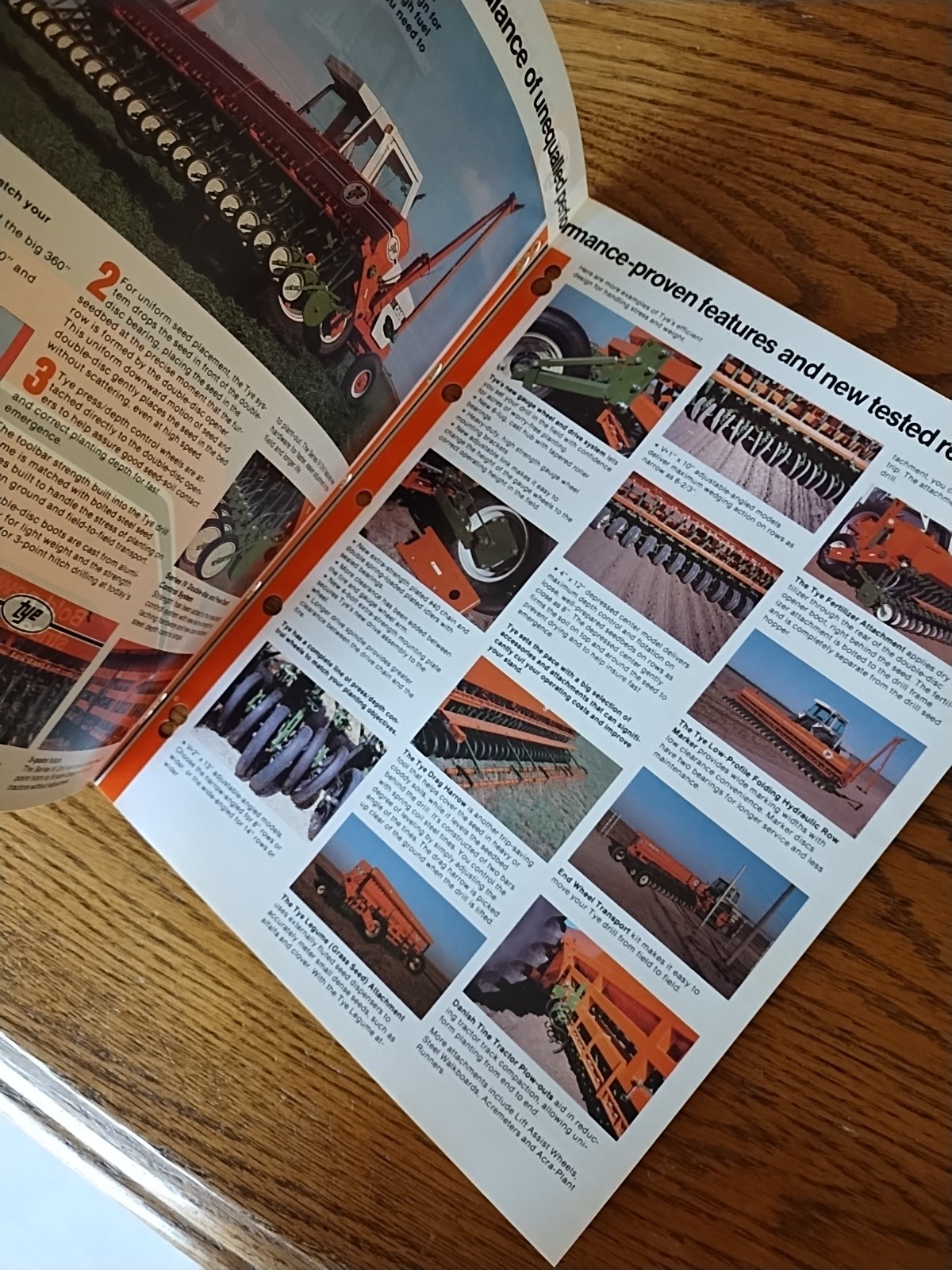 Vtg 1982 Tye Series IV Grain Drill Dealer Sales Brochure Features Bold Stripes