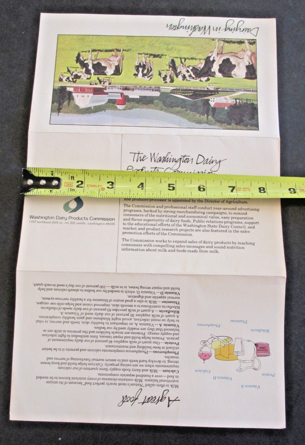 Dairying in Washington State Farming Cows Brochure Pamphlet VTG Ad