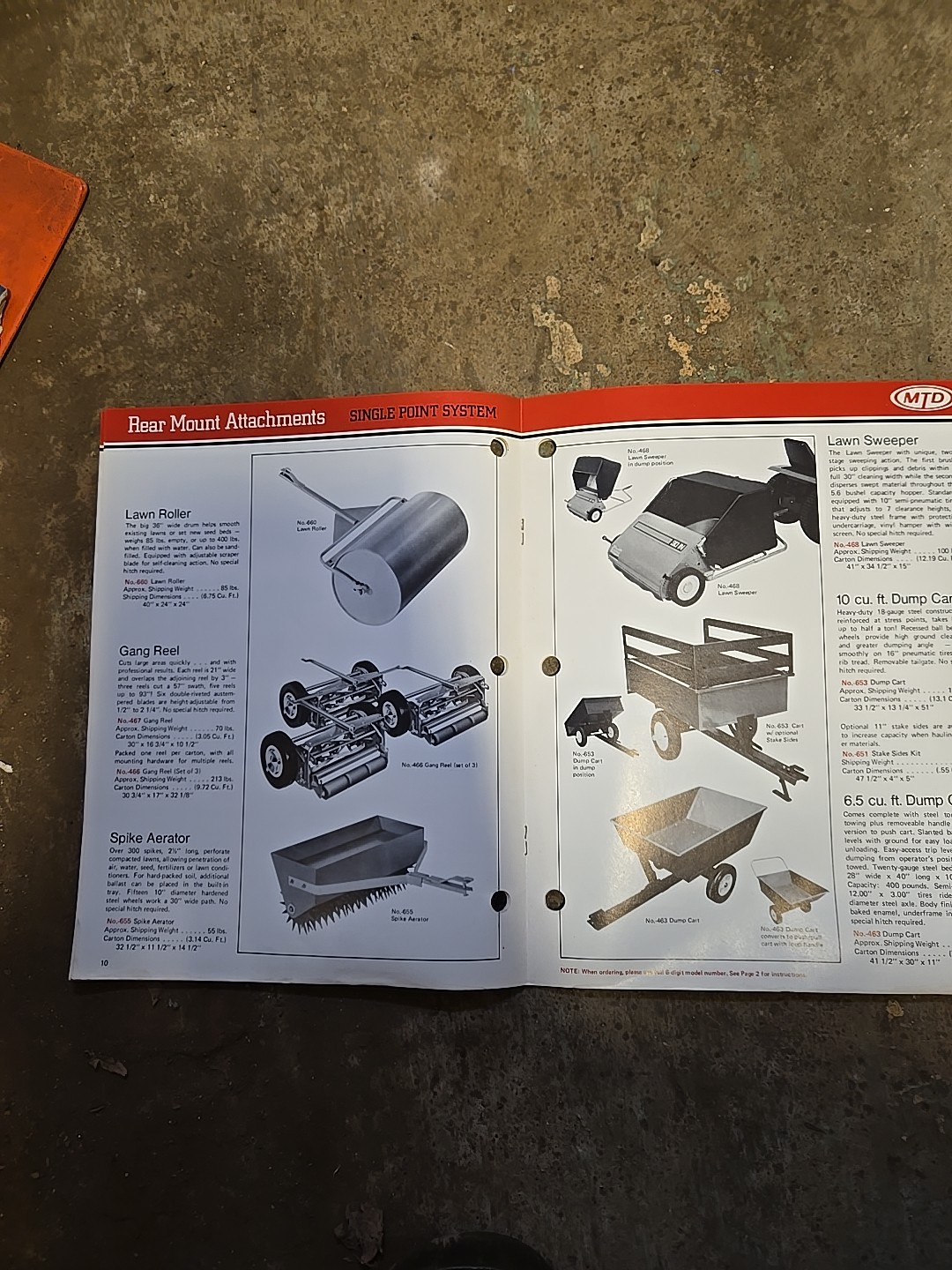1983 MTD Lawn & Garden Tractors Accessories Brochure Catalog Point Of Sale