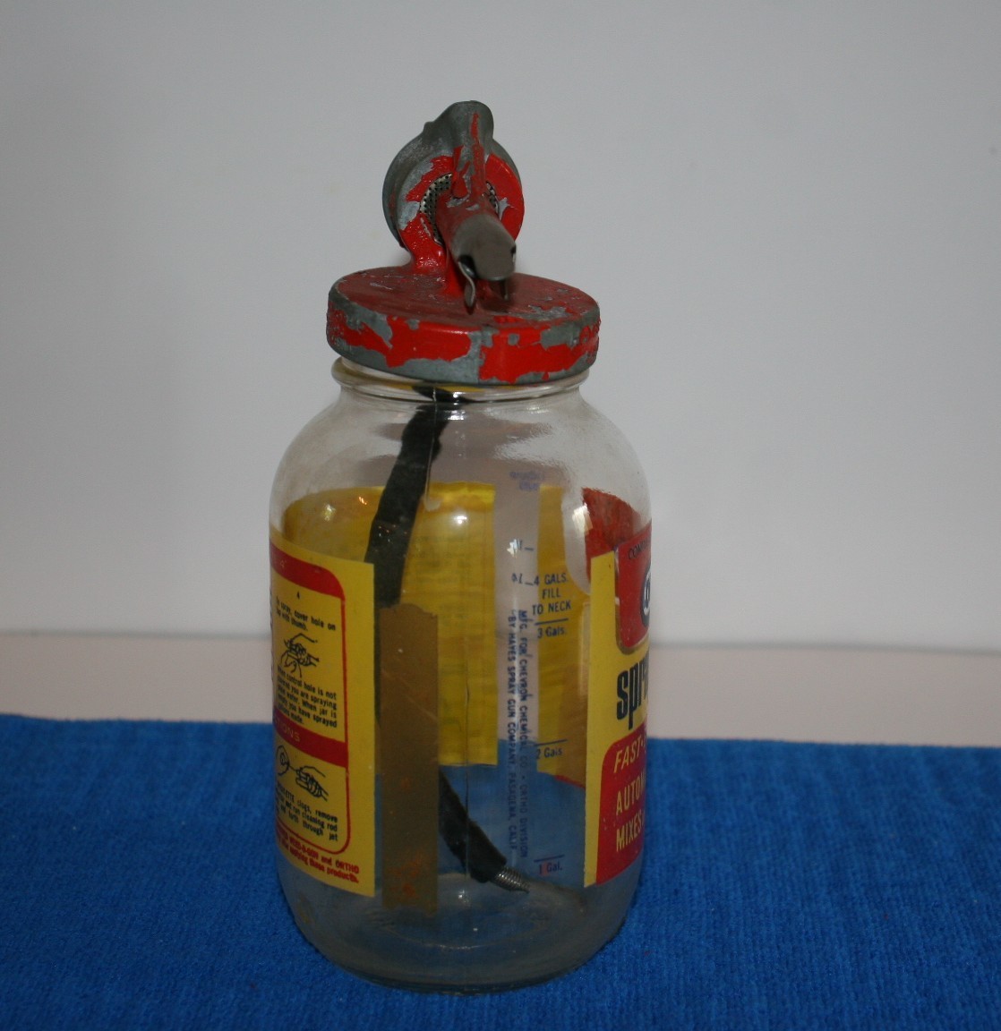 Vintage Ortho Lawn Sprayer Spray-ette 4 Glass Jar Metal Lid 8&Prime; Instruction