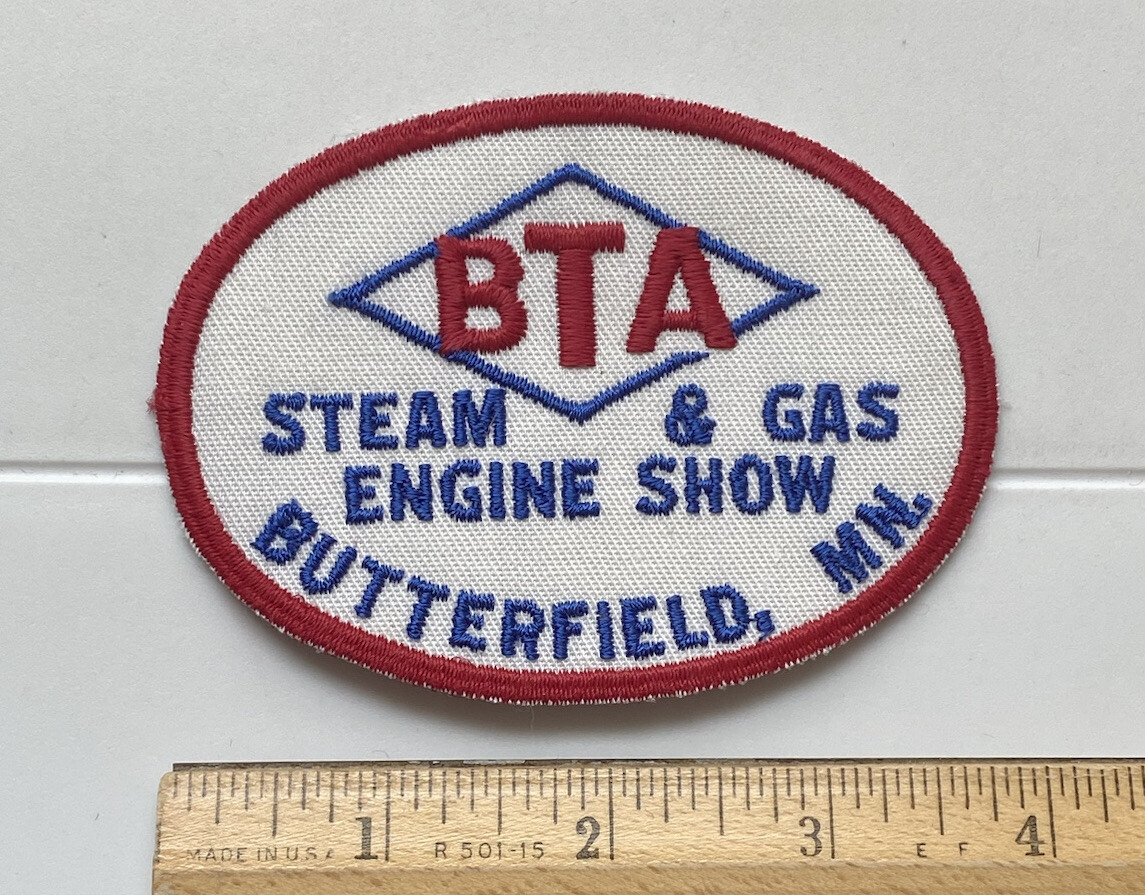 BTA Steam & Gas Engine Show Butterfield MN Minnesota Blue Red Embroidered Patch