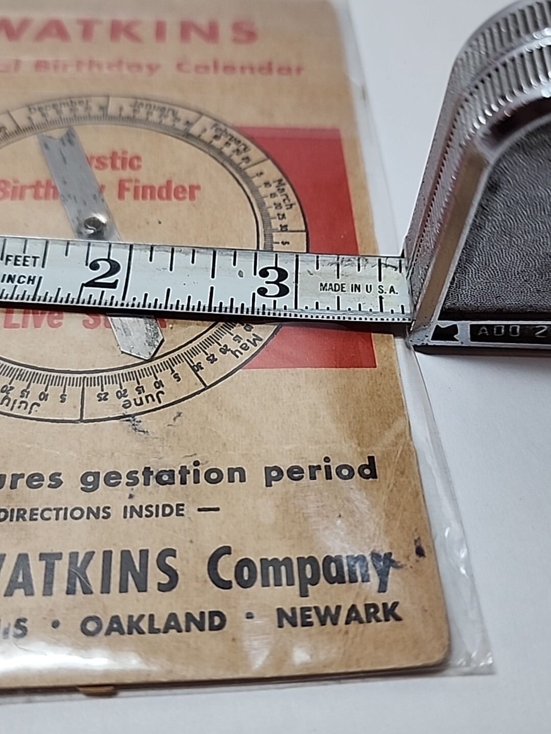 1946 JR Watkins Co Advertising Gestation Wheel Animal Birthday Calendar RRP 331