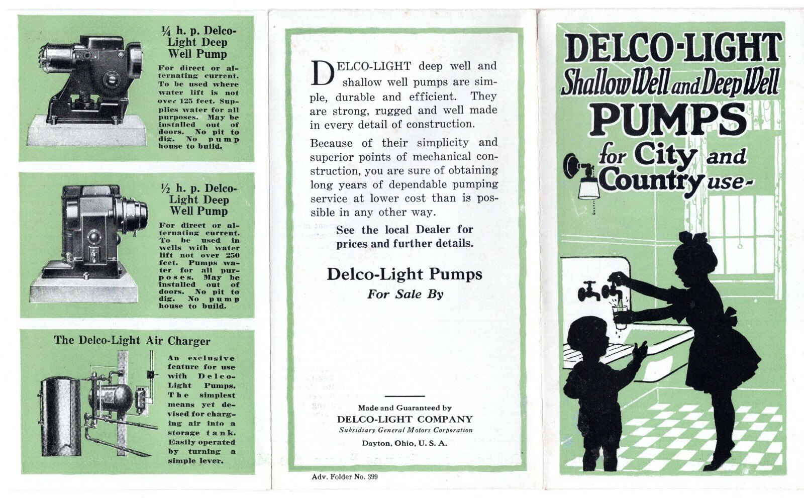 1920&rsquo;s DELCO-LIGHT GM Dayton Ohio Catalog Brochure FARM RURAL USE WELL PUMPS
