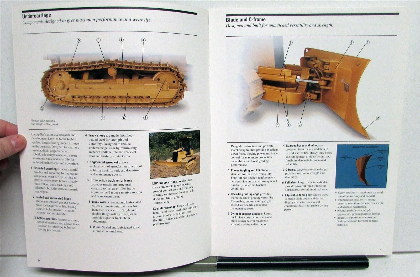 1995 Caterpillar D4C Series III Track Type Tractor Construction Sales Brochure