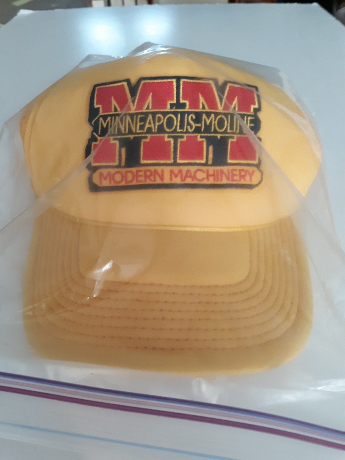 yellow Minneapolis-Moline Modern Machinery baseball cap…NEW