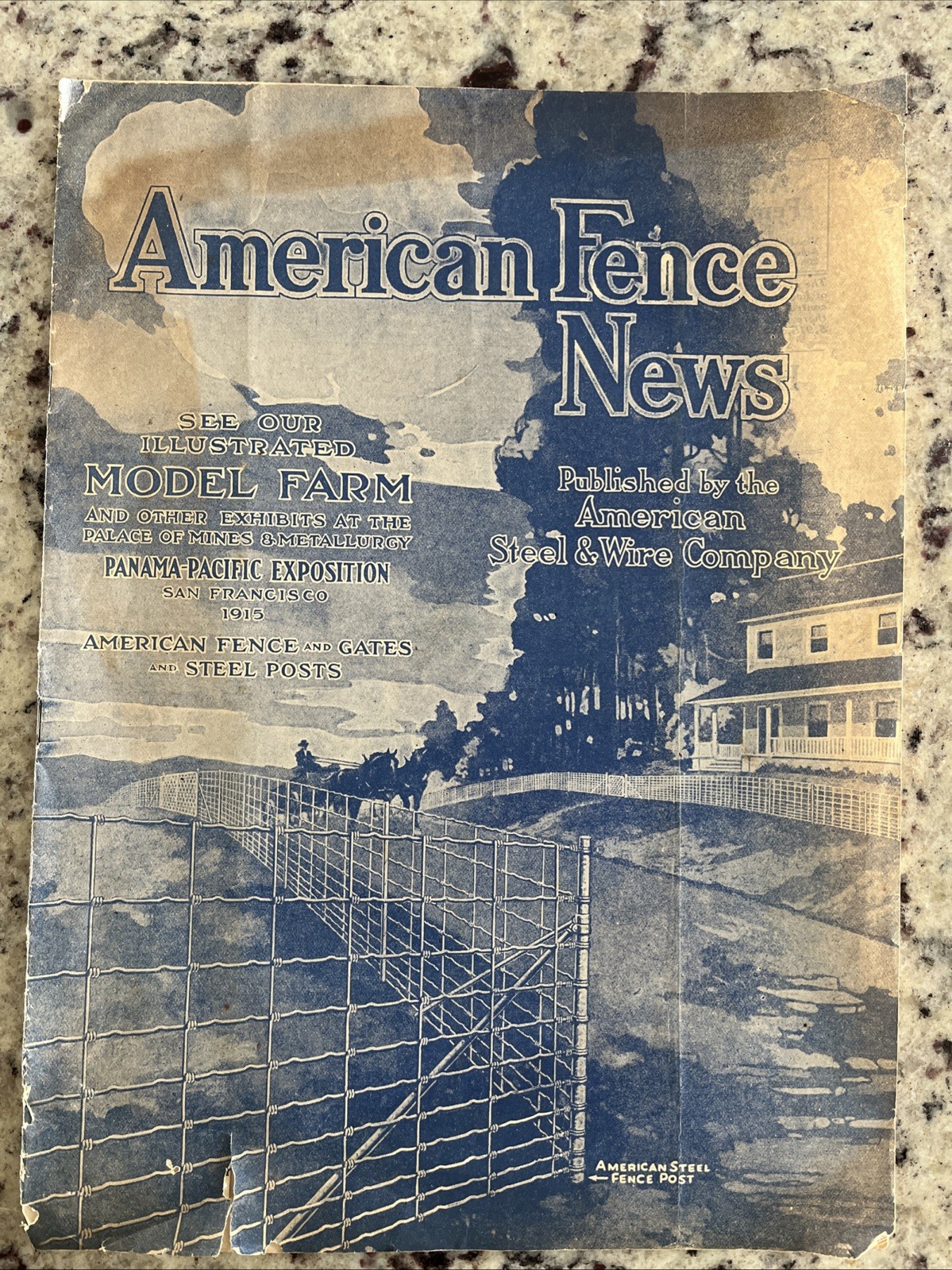 Antique 1915 American Farm Fence Cattle Trade Magazine Comet Shorthorn Bull