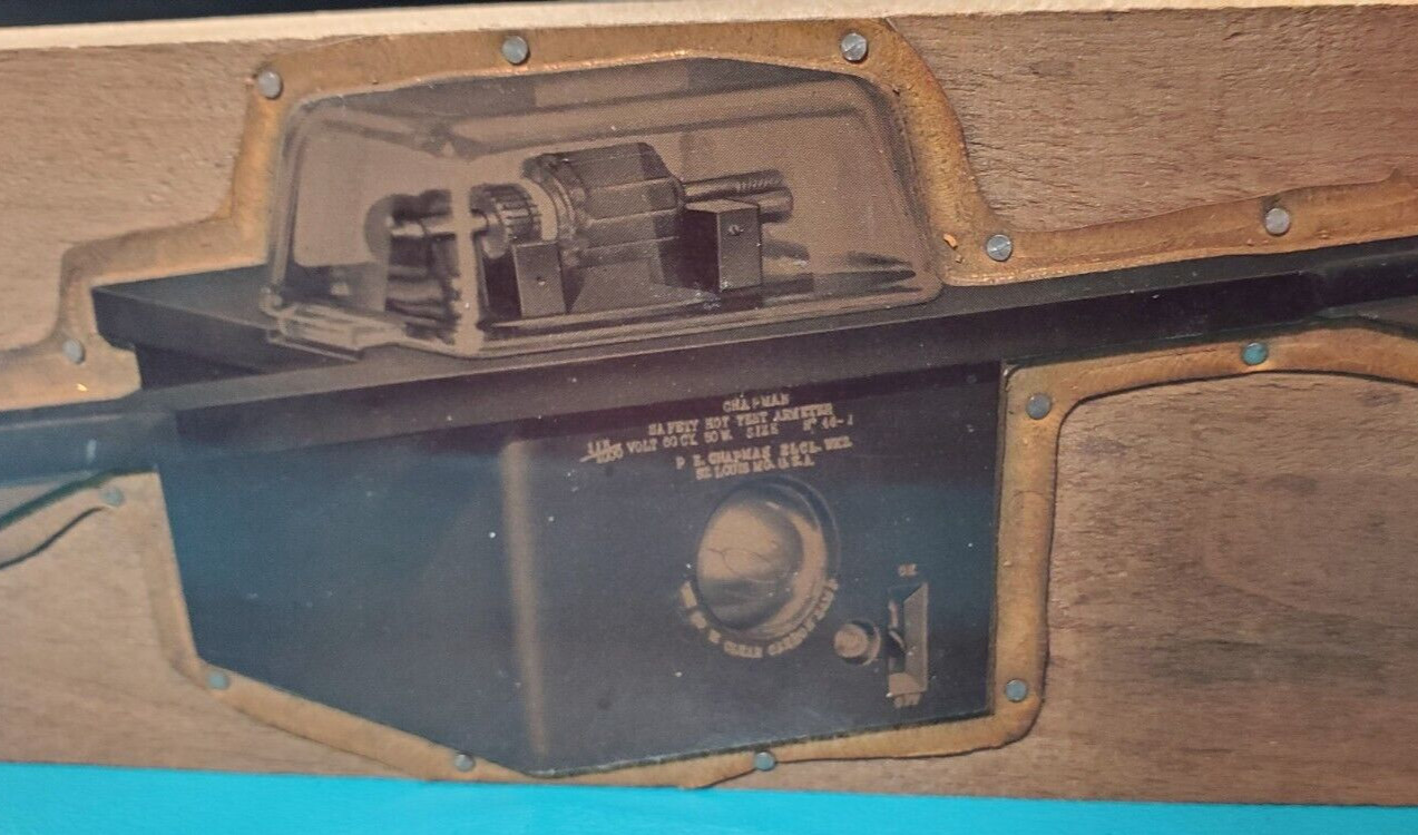 Vintage CHAPMAN Electric Amp meter Copper PRINTING PLATE Block
