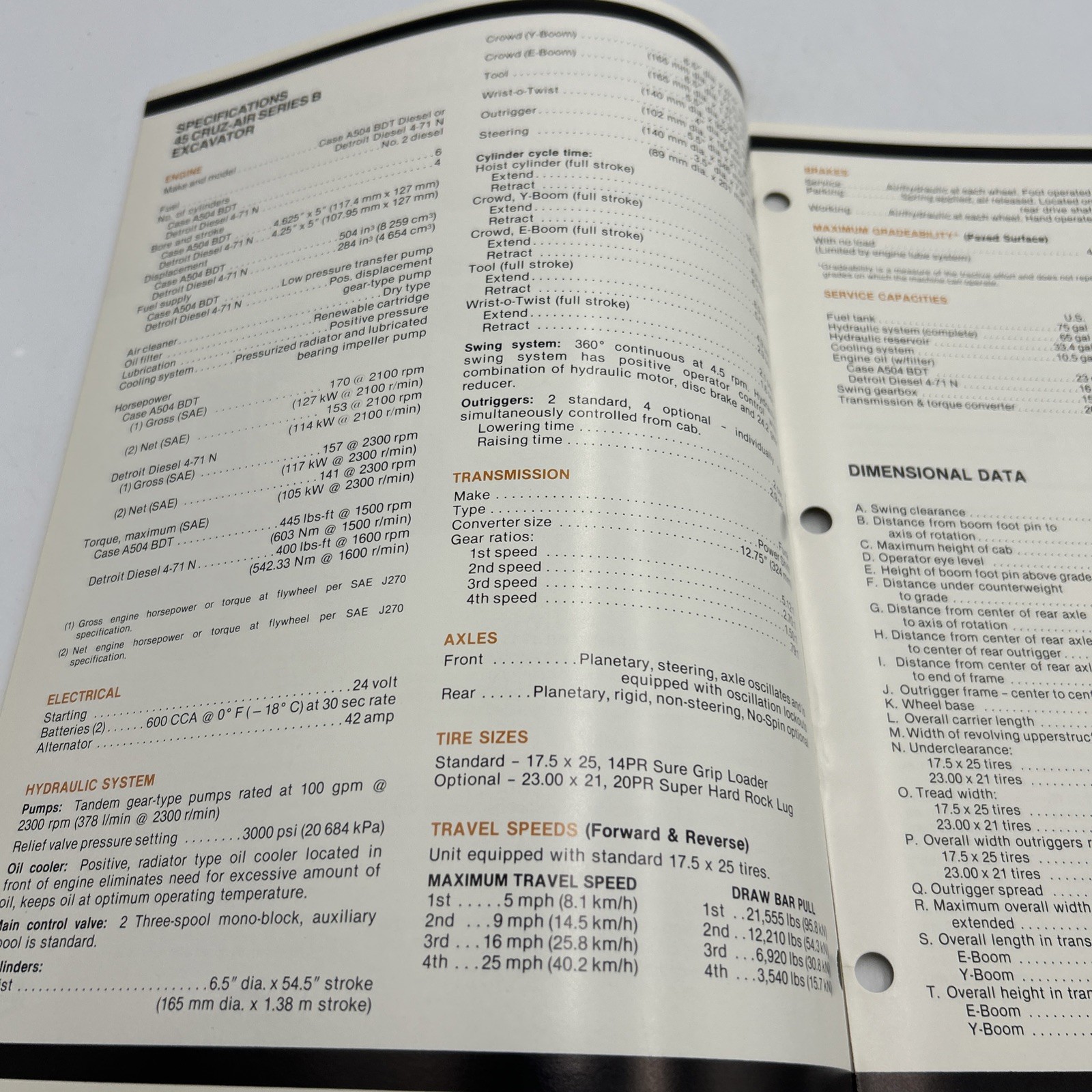 Case 45 Cruz-Air Series B Excavator Brochure