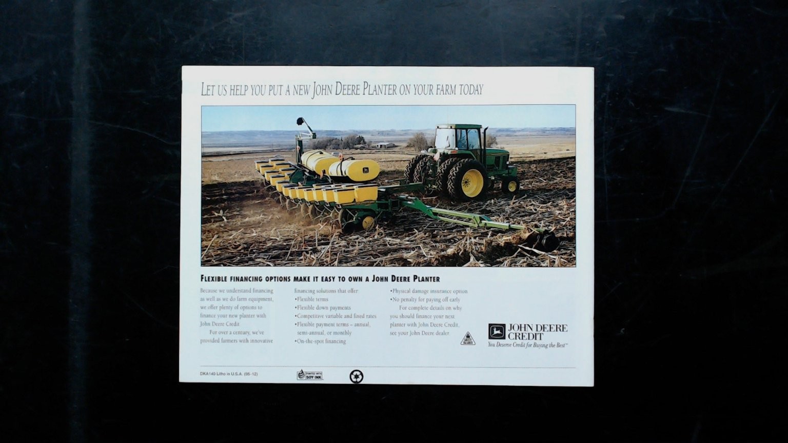 John Deere MaxEmerge 2 Planters Agriculture Brochure Vintage 1985