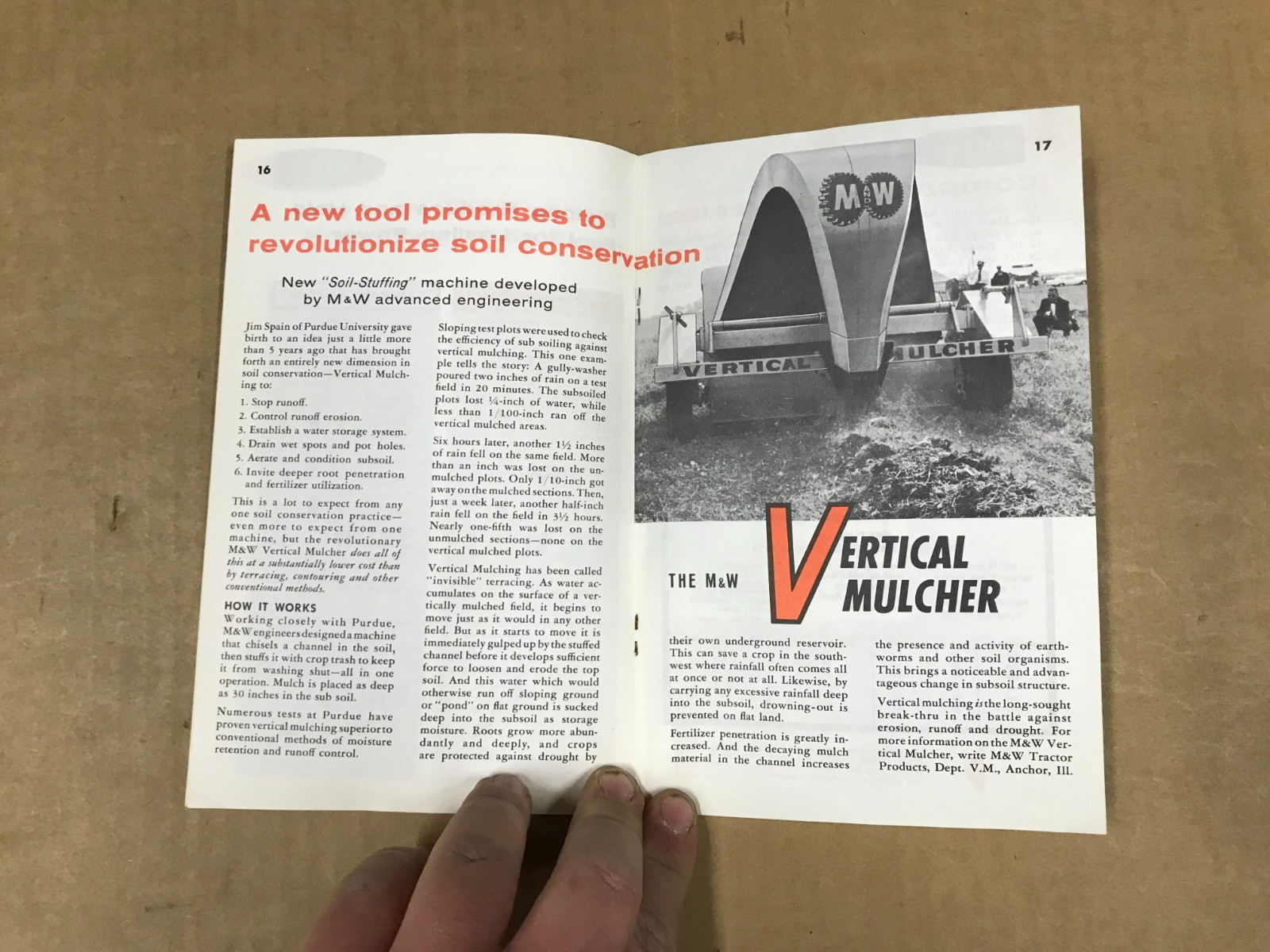 Vintage M & W Tractor Products Brochure