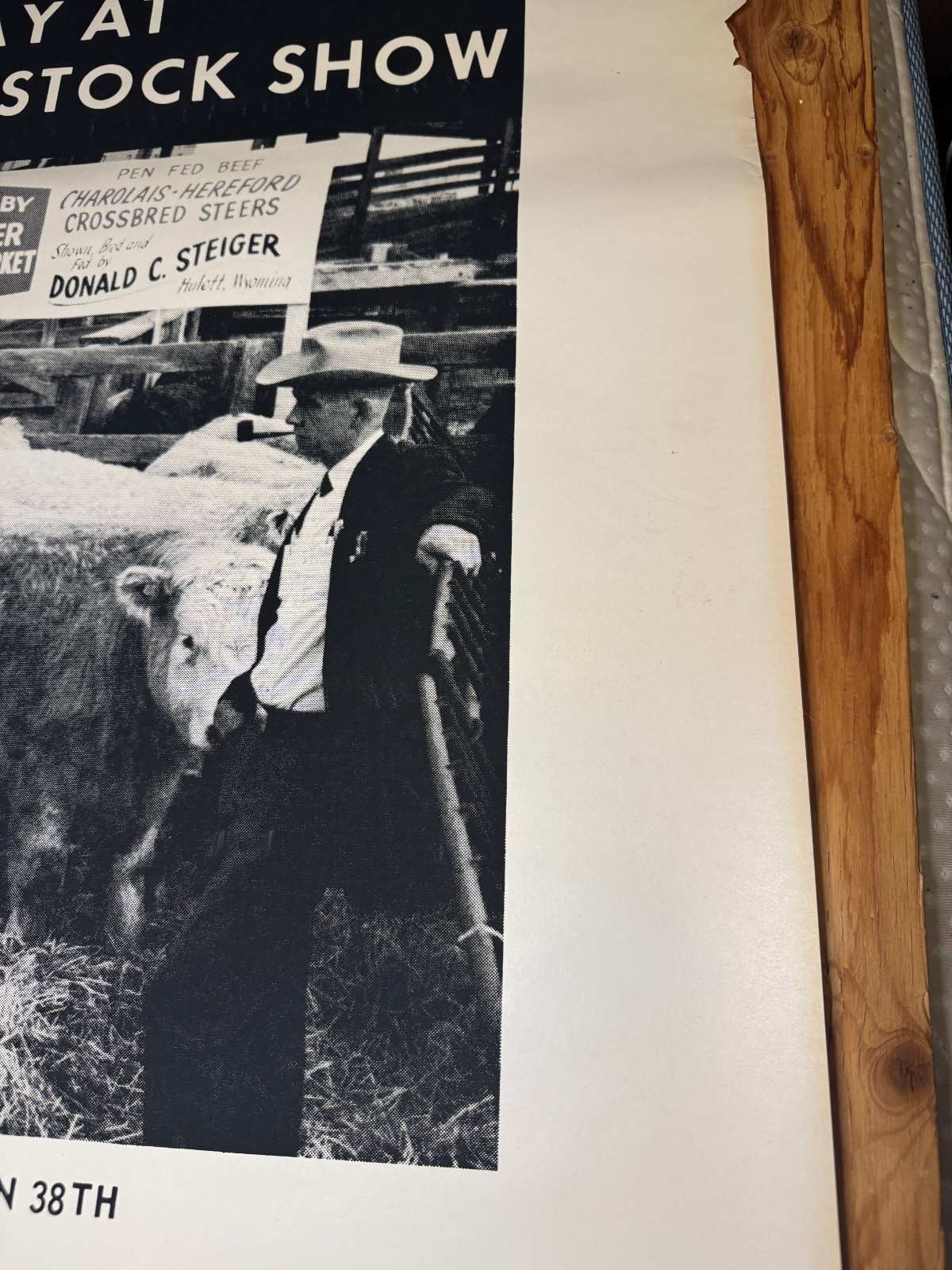 Vintage 1970 National Western Stock Show ABS American Breeders Service Ad Poster