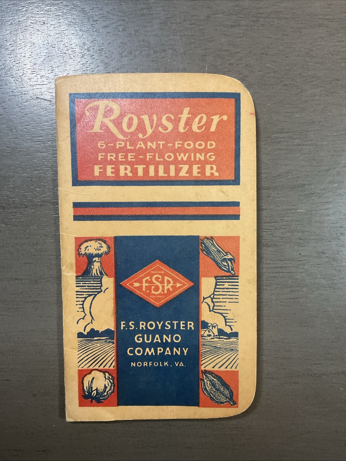 Vintage 1955 56 Royster Fertilizer Ledger Farm Booklets Journal Advertising B36