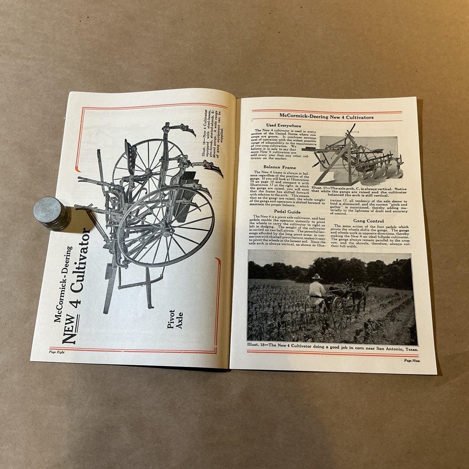 Vintage Original McCormick Cultivators Brochure As Is INV-P0931