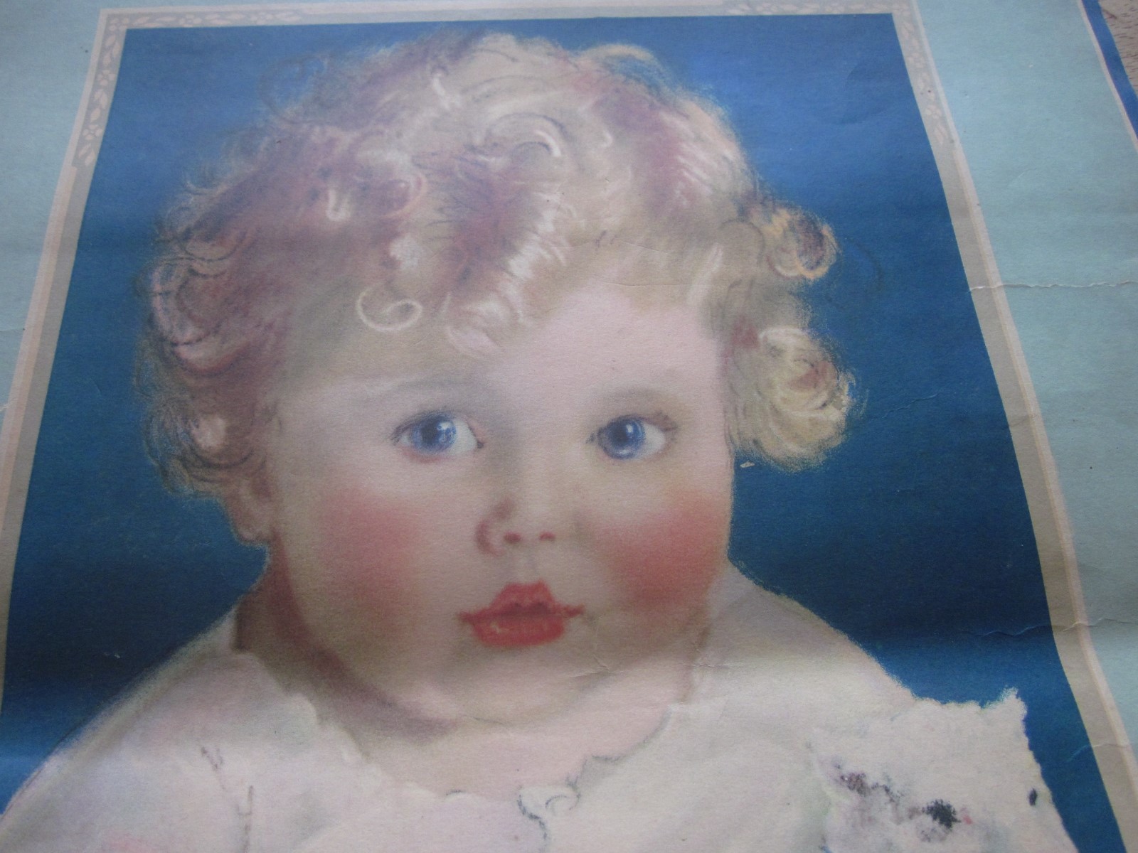 1929 Lowell Fertilizer Company Calendar Boston, MA baby & lamb