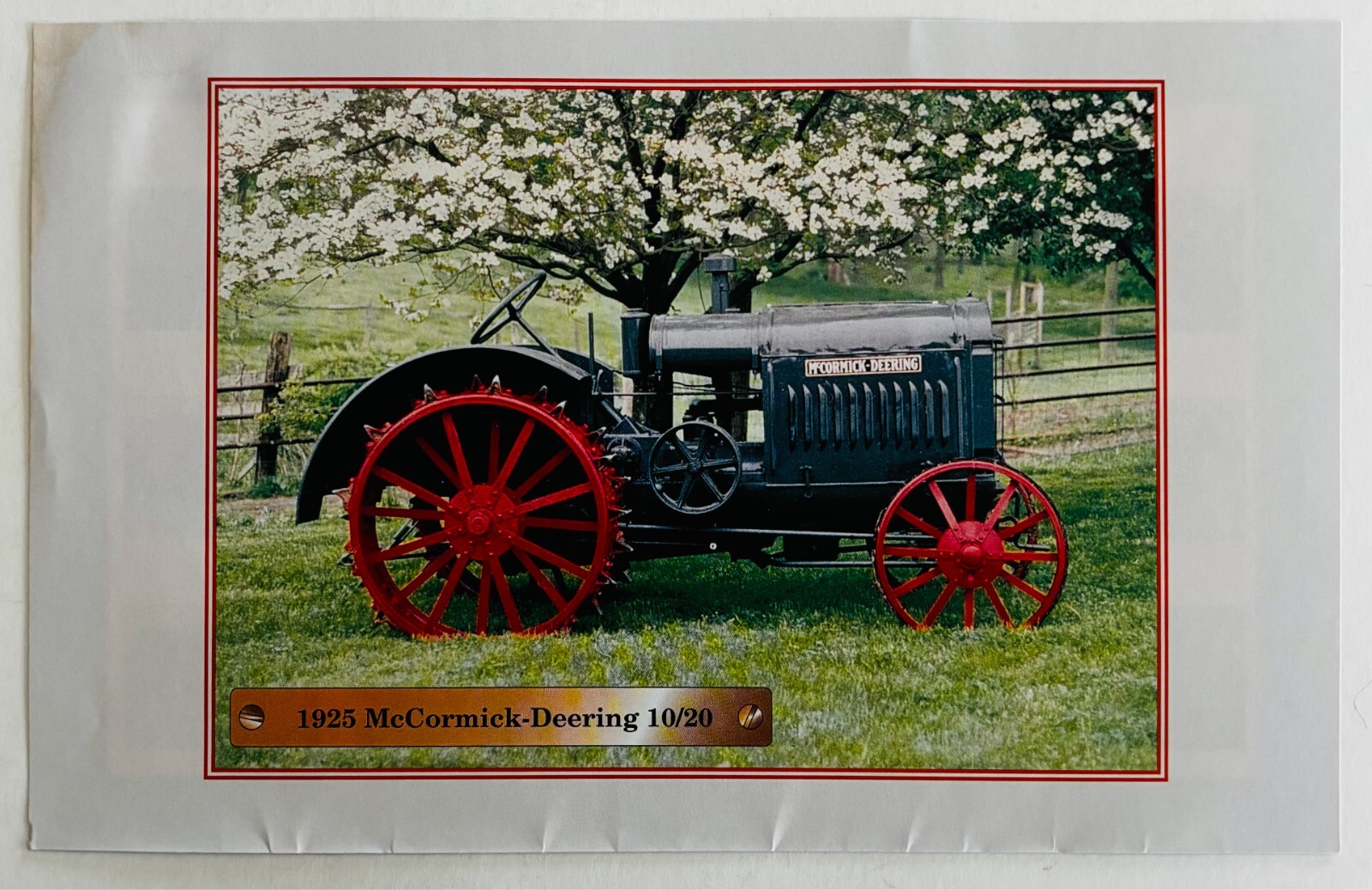 1925 McCormick Deering 10/20 Antique Tractor 1970-80 Book Print Agriculture C80A