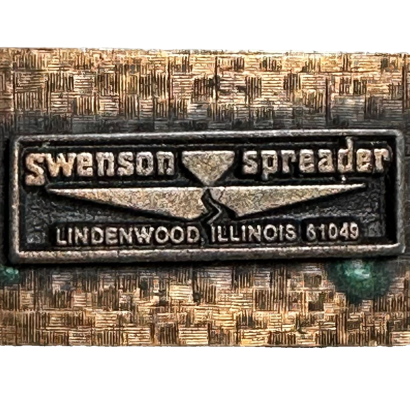 Swanson Spreader Lindenwood IL 1960s Copper Money Clip 1×1.75&Prime;
