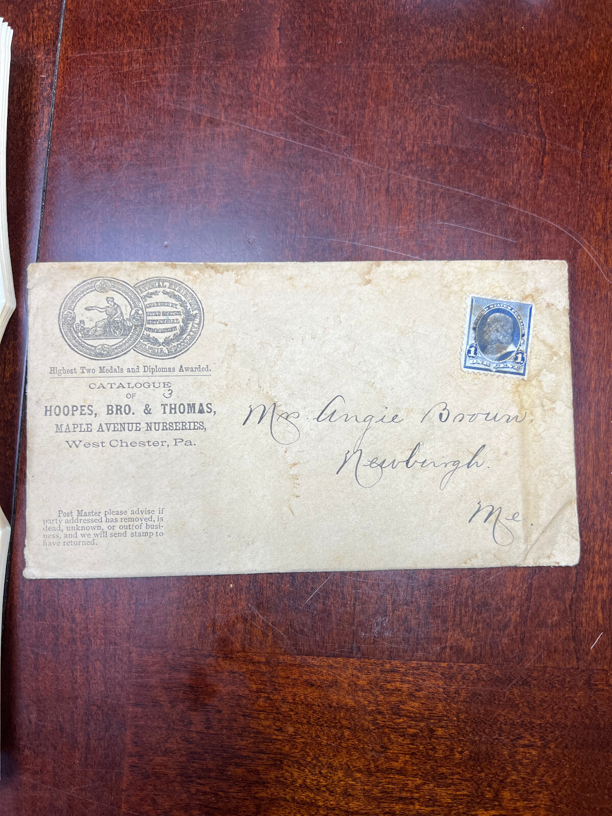 Hoopes Bro & Thomas Maple Ave Nurseries West Chester, Pa Catalogue & Envelope