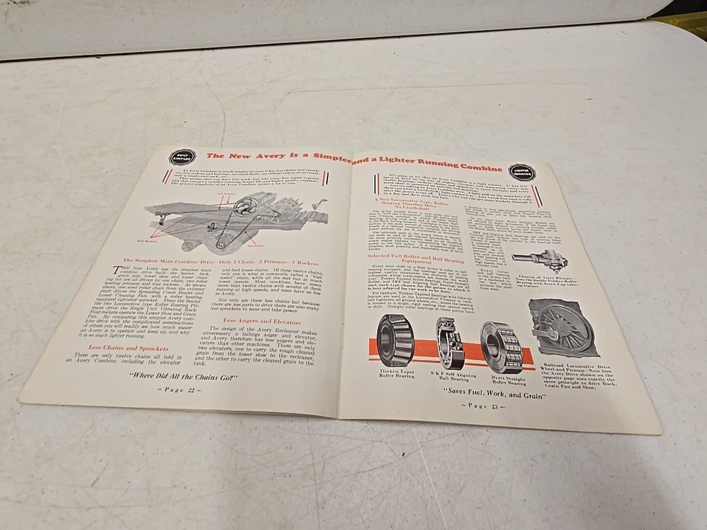 Vintage Avery Power Machinery Co Peoria IL Advertising Combine Catalog Brochure